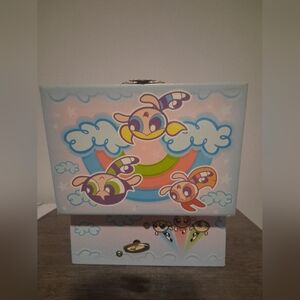Vintage 2001 The Powerpuff Girls Jewelry Box Music Box Working Used - Read Des.